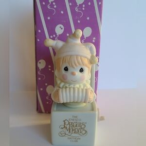 Precious Moments Birthday Jack in The Box Clown Porcelain Collectible Figurine